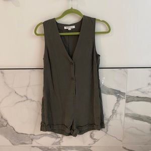BCBGeneration khaki green romper XS
